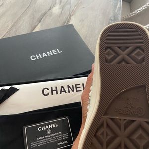Ladies size 7 converse /Chanel co branded sneakers